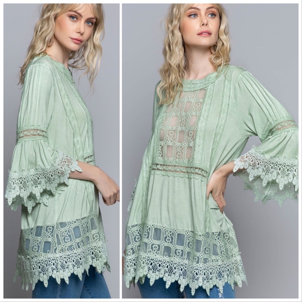 Victorian Windowpane Feminine Top - Picture 2 of 16